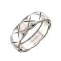 Chanel Coco Crush 62 Ring 18k WG White Gold 750 Quilted Certificate