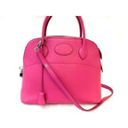 Hermes Bolide 31 2-Way Shoulder Bag Chevre Rose Shocking Silver Hardware
