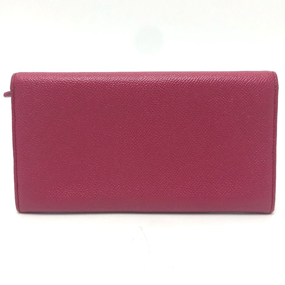 Bvlgari Wallet Logo Clip Leather Red