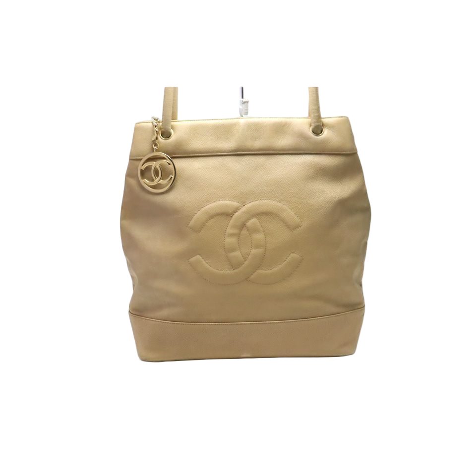 Chanel Jumbo CC Logo Leather Tote