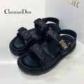 Dior Act Calfskin Logo Cannage Sandals