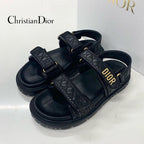 Dior Act Calfskin Logo Cannage Sandals