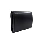 Celine Triomphe Small Flap Leather Black Wallet Gold — view 2