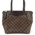 Louis Vuitton Tote Bag Westminster PM Damier Canvas Brown Gold Hardware