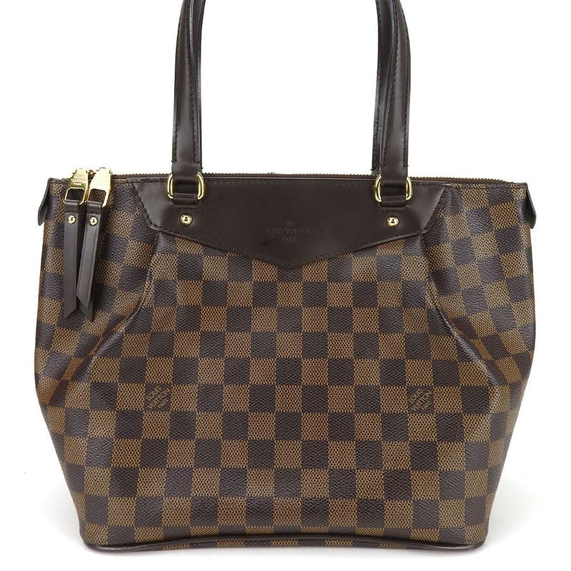 Louis Vuitton Tote Bag Westminster PM Damier Canvas Brown Gold Hardware