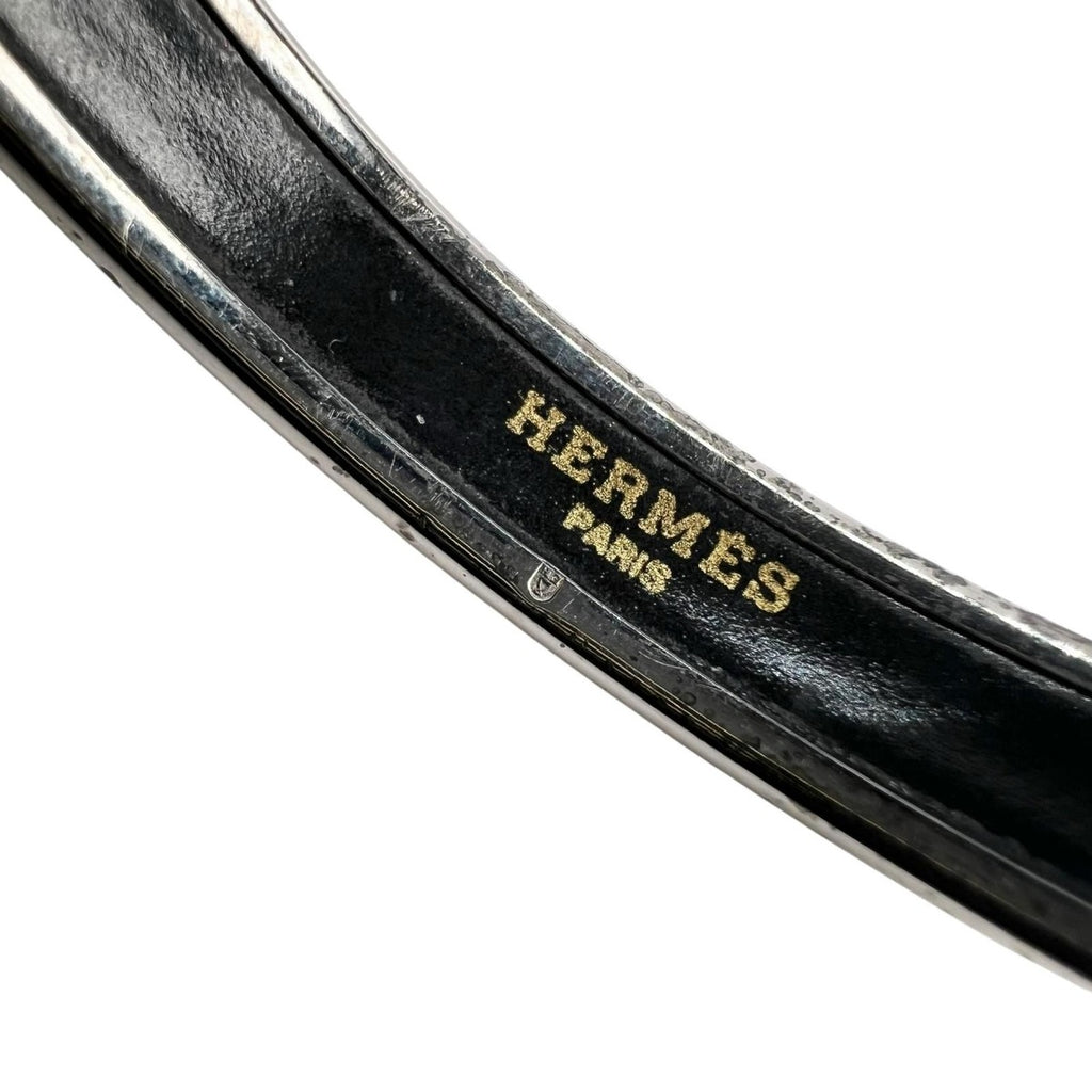 Hermes Enamel PM Chaine D'ancre Metal Black Bracelet Bangle — view 3