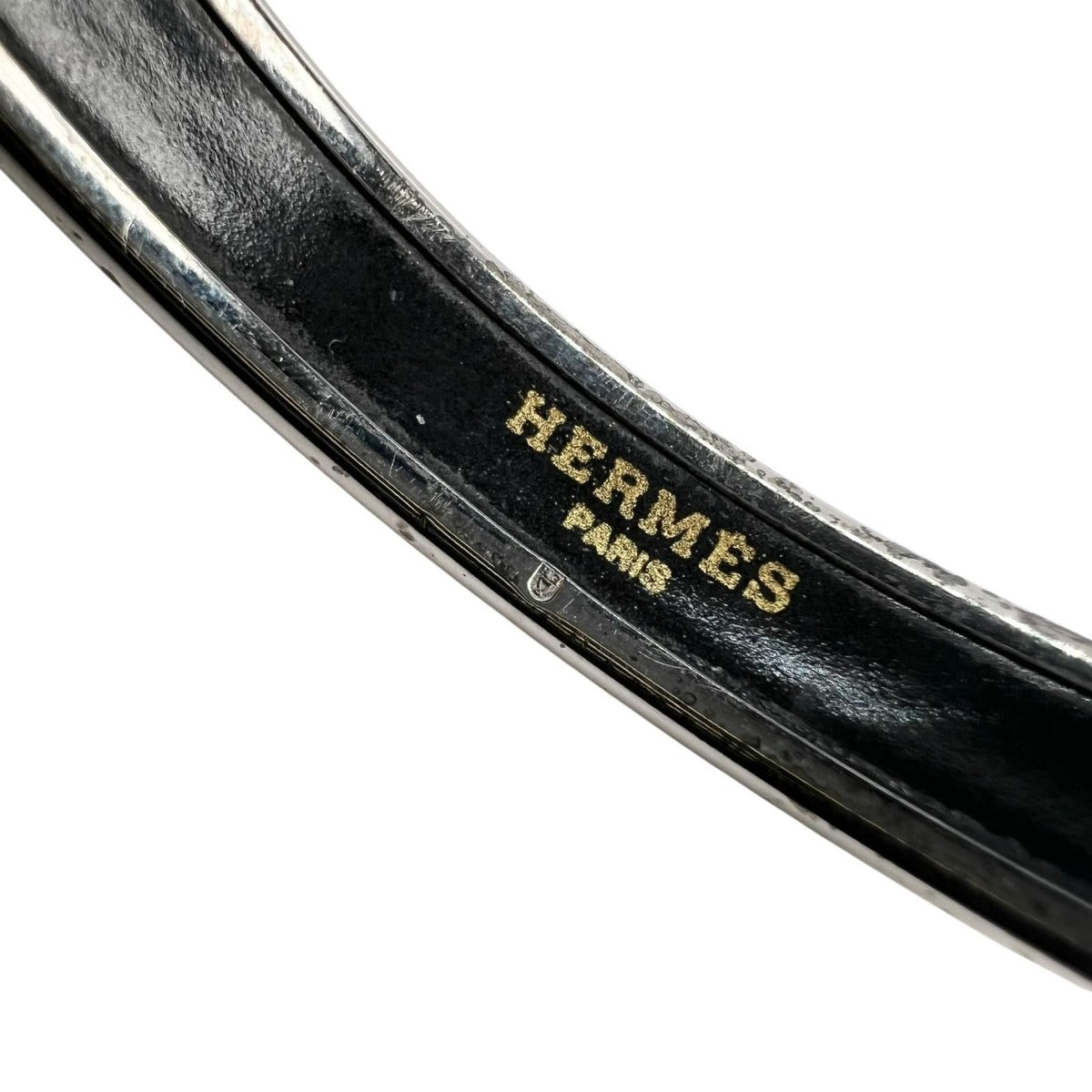 Hermes Enamel PM Chaine D'ancre Metal Black Bracelet Bangle — view 3