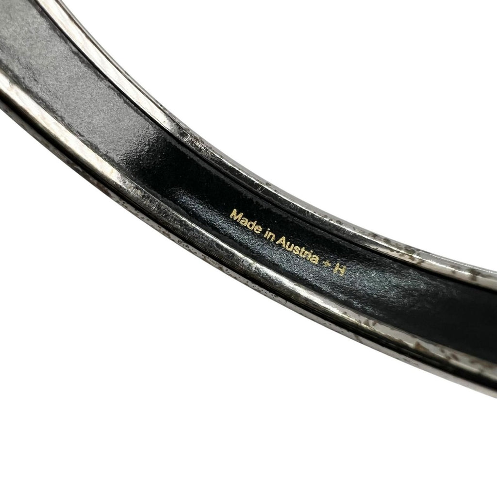 Hermes Enamel PM Chaine D'ancre Metal Black Bracelet Bangle — view 4