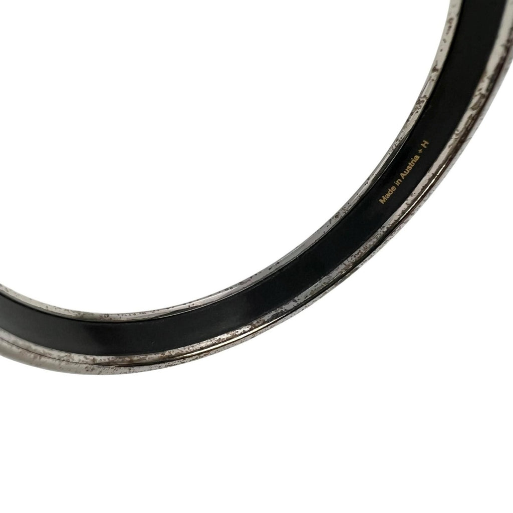 Hermes Enamel PM Chaine D'ancre Metal Black Bracelet Bangle — view 5