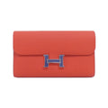 Hermes Constance Wallet Blue Capucine Brighton