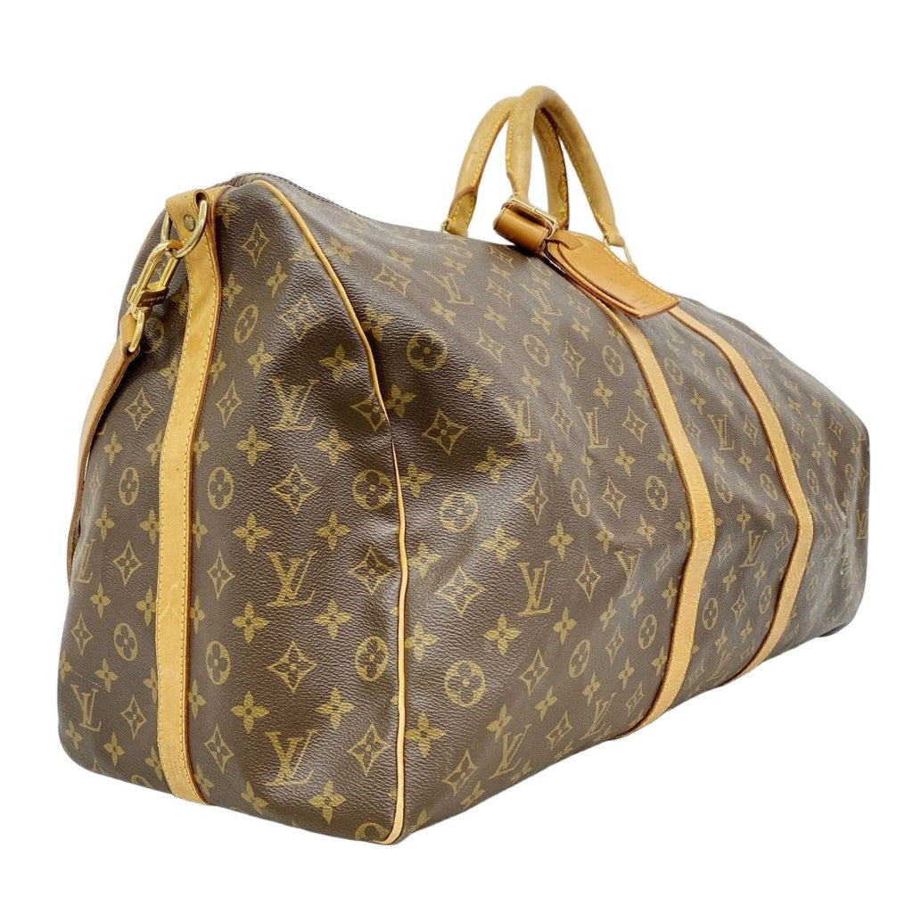 Louis Vuitton Boston Bag Monogram Keepall Bandouliere 60 Brown — view 2