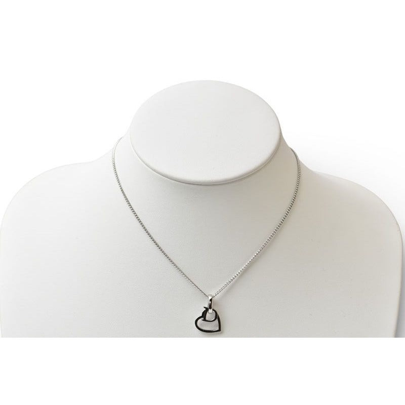 Christian Dior Necklace D Motif Heart Silver — view 3