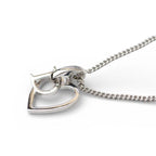 Christian Dior Necklace D Motif Heart Silver — view 5
