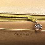 Chanel Caviar Leather CC Logo Hand Bag Yellow — view 9