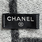 Chanel Stole Gray Coco Mark 82% Cashmere 18% Silk — view 6