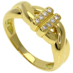 Dior Diamond Ring 18K Yellow Gold