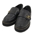 Chanel Loafers Leather Black List 37c