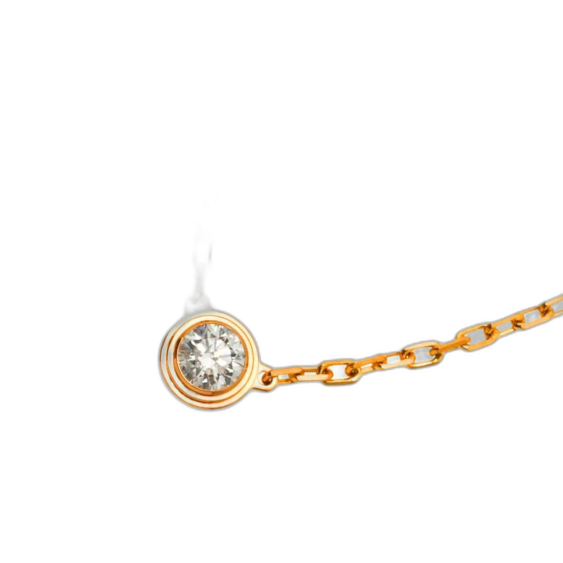 Cartier Dame Diamond Necklace Small SM 18K PG 750 Diamant