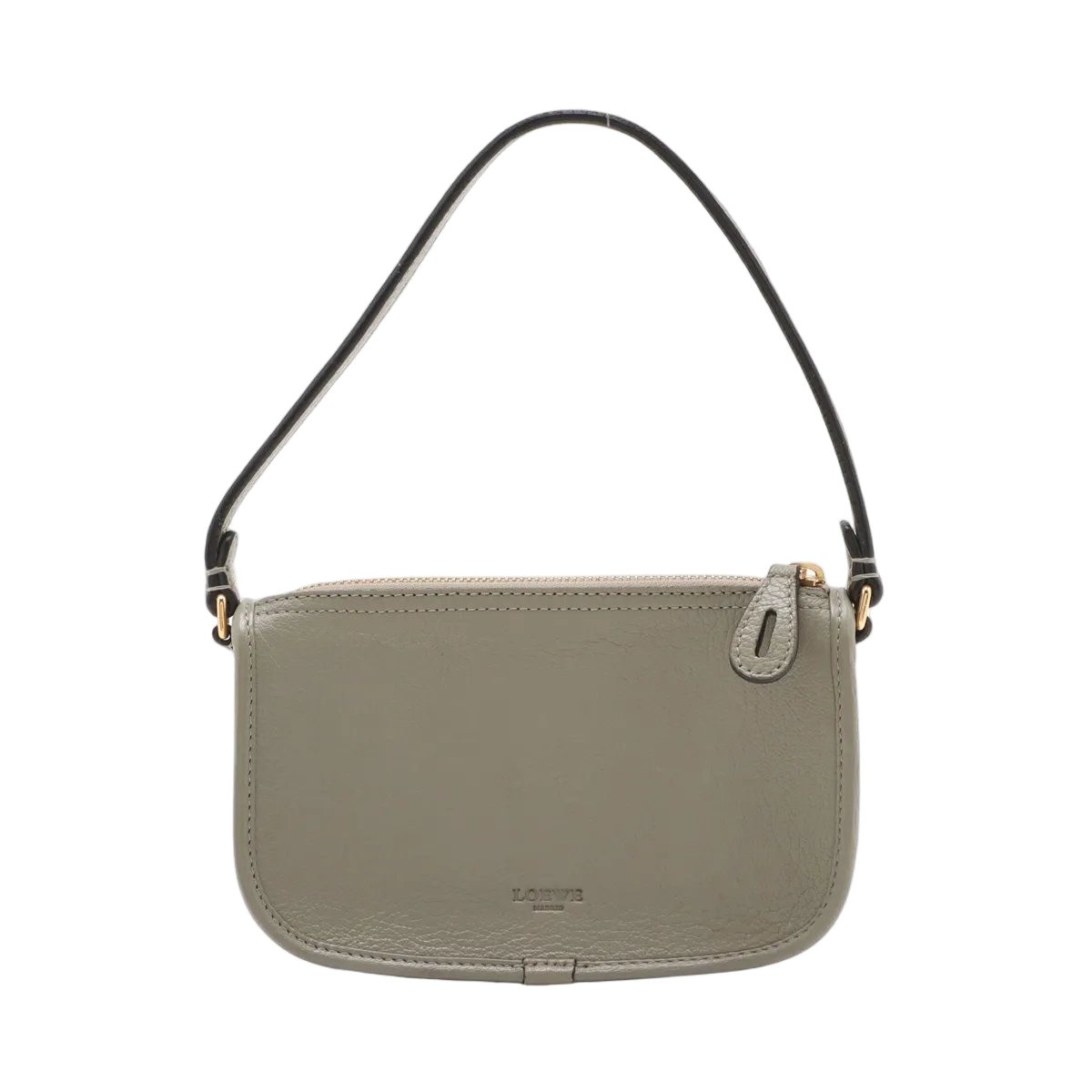 Loewe Pouch Leather Handbag Small Gray — view 2