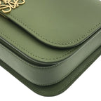 Loewe Goya Anagram Logo Leather Small Shoulder Bag Green — view 8