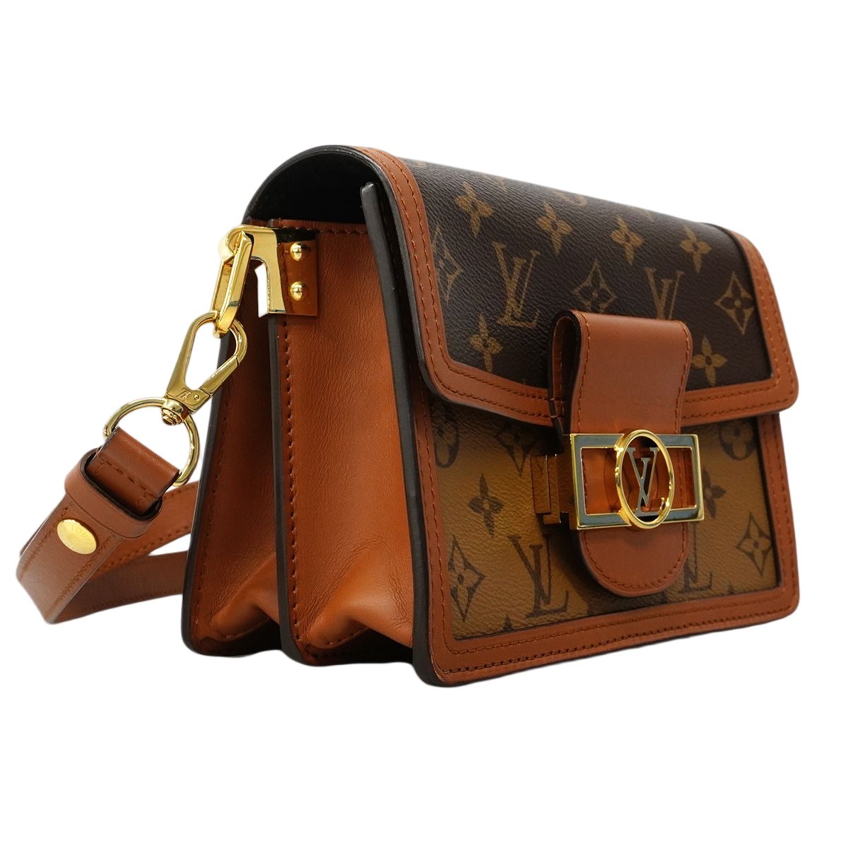 Louis Vuitton Shoulder Bag Monogram Reverse Dauphine Mini Brown — view 2