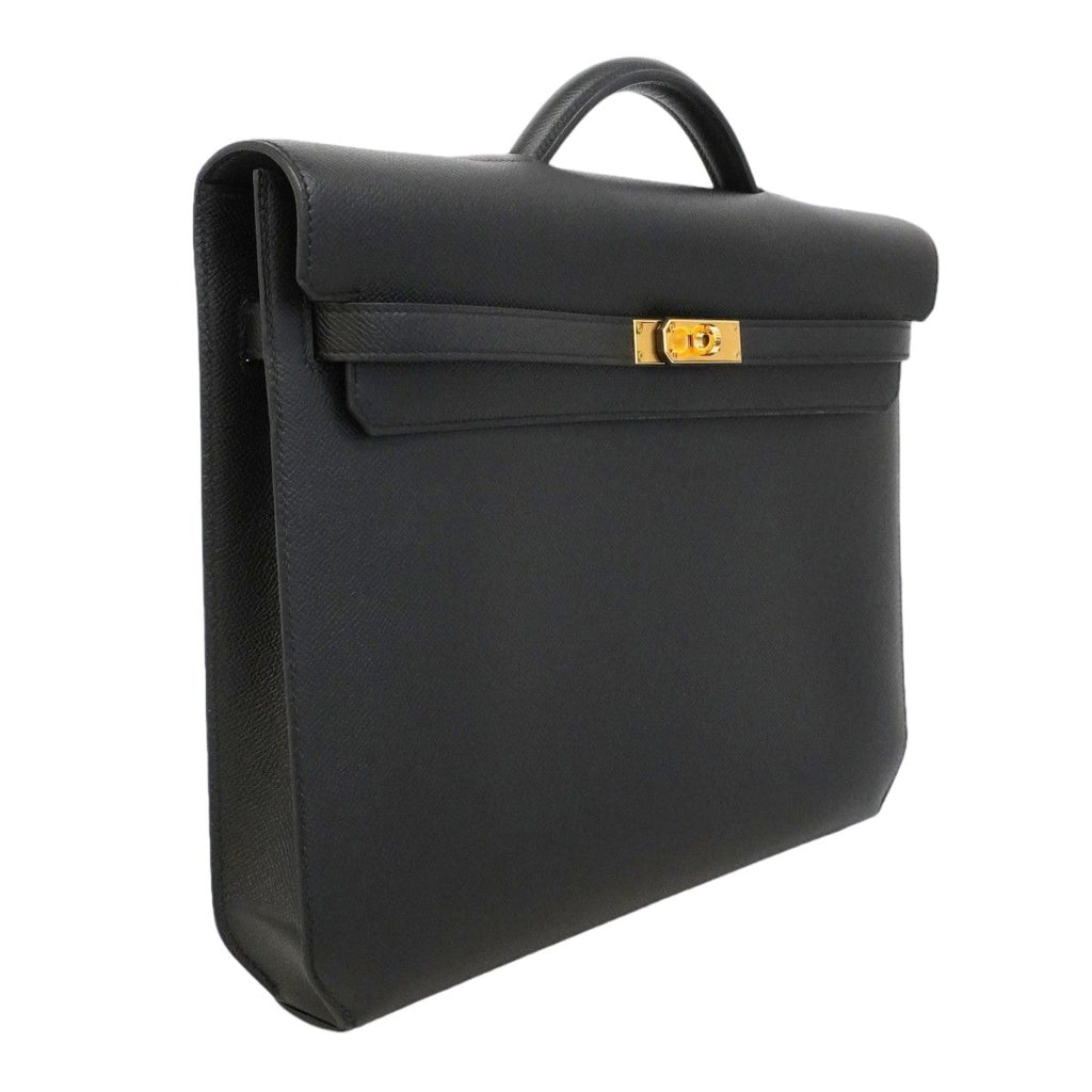 Hermes Briefcase Kelly Depeche 36 Veau Epsom Black Gold — view 2