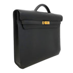 Hermes Briefcase Kelly Depeche 36 Veau Epsom Black Gold — view 2