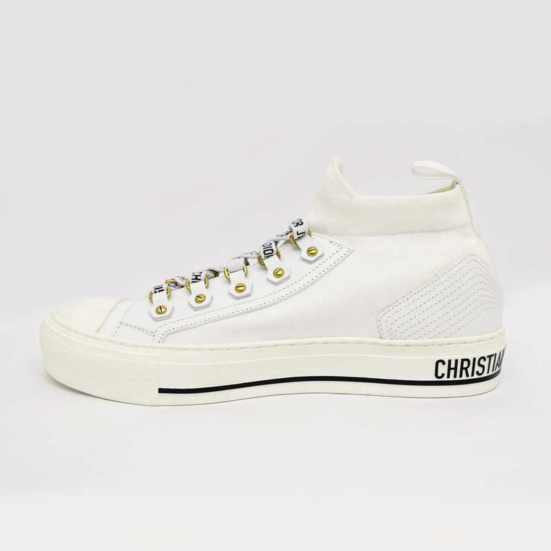 Dior Sneakers Walkn White Size 38 Lace Logo Shoes — view 3
