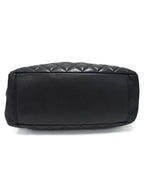 Chanel Gst Caviar Grand Shopping Tote Quilted Shoulder Bag Black Chain