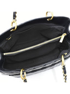 Chanel Gst Caviar Grand Shopping Tote Quilted Shoulder Bag Black Chain