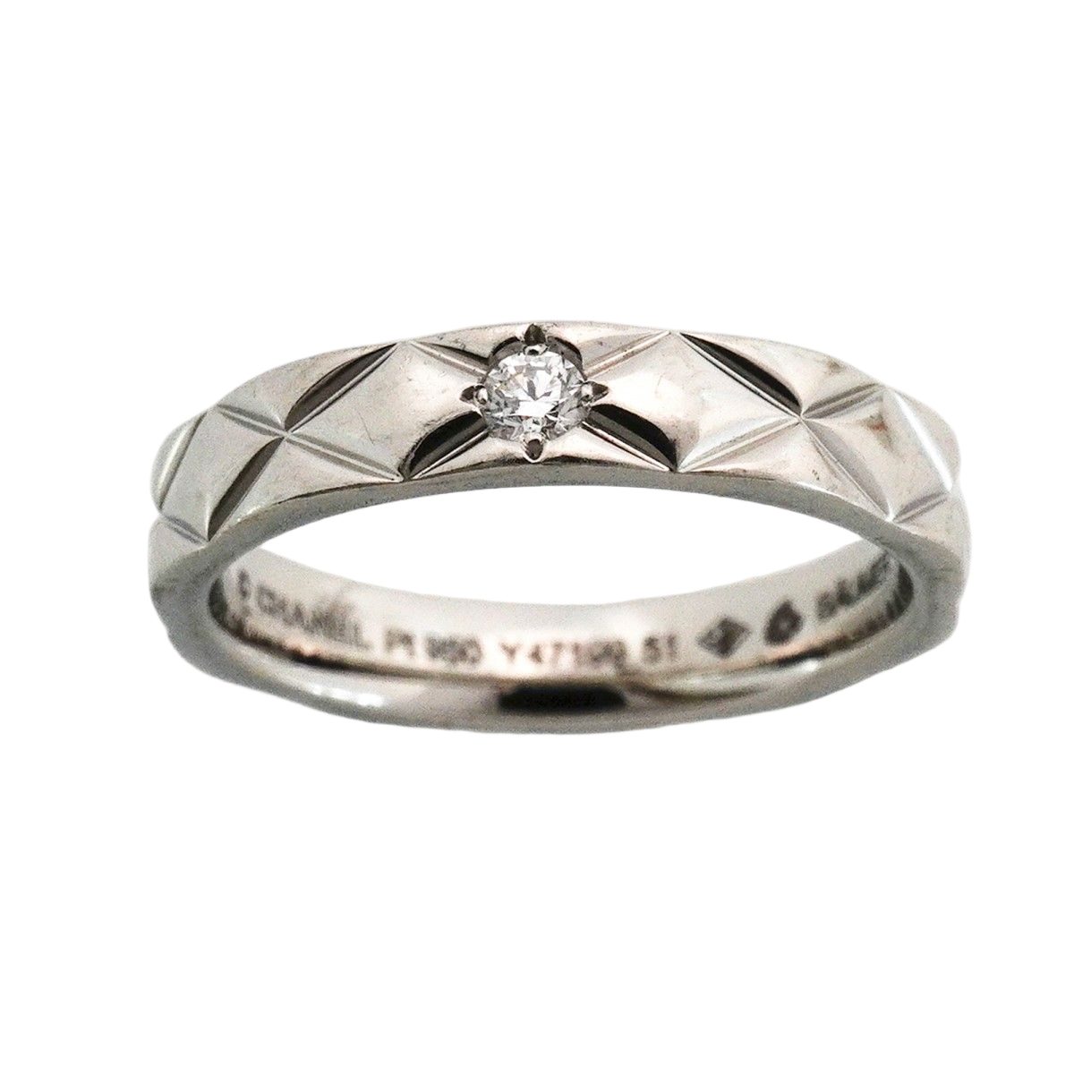 Chanel Ring Quilted Platinum Diamond — view 2