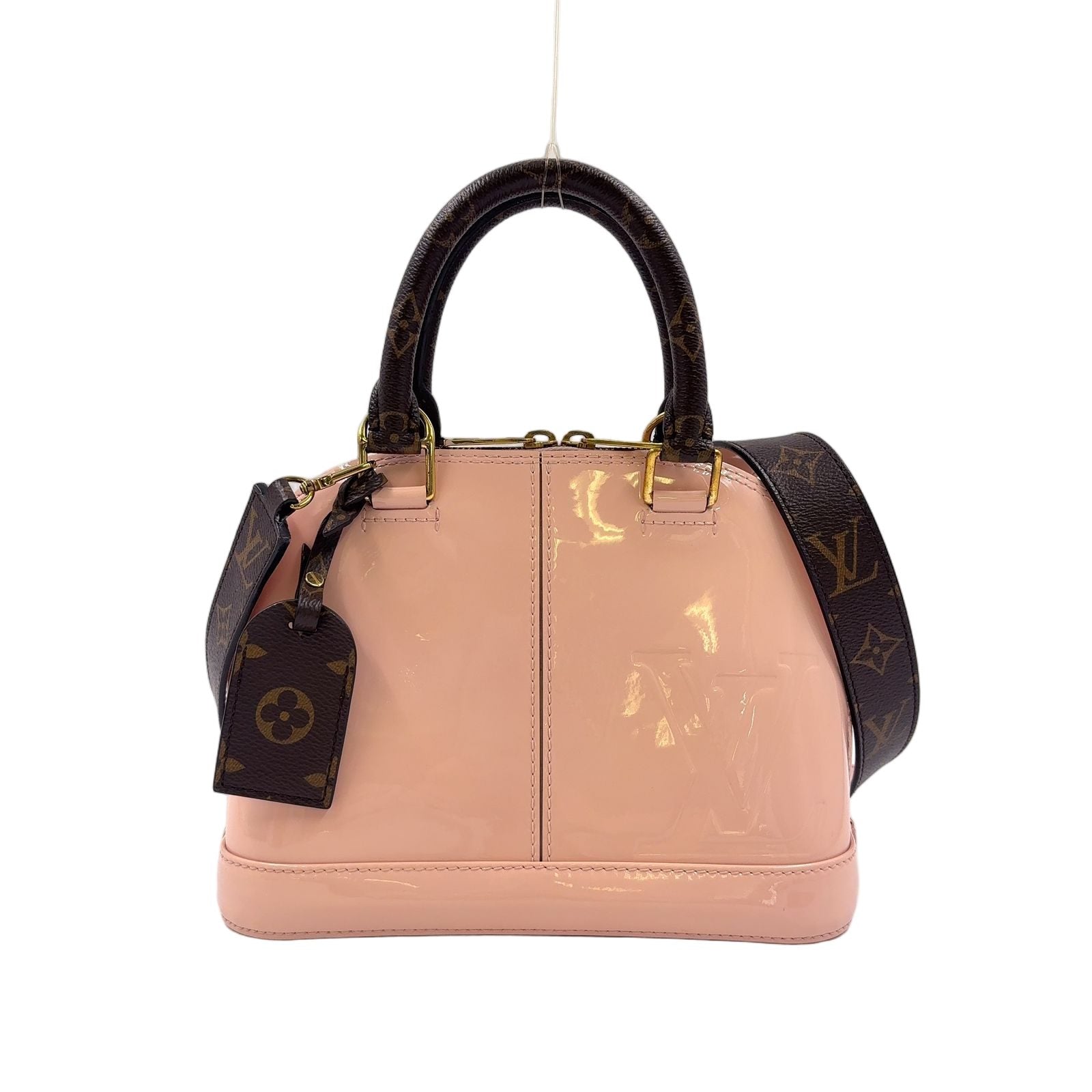 Louis Vuitton Alma BB 2-Way Shoulder Bag Enamel Light Pink Gold