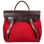 Hermes Herbag a Dos PM Towarmilode Leather Orange Brown Red Backpack Gold — view 2