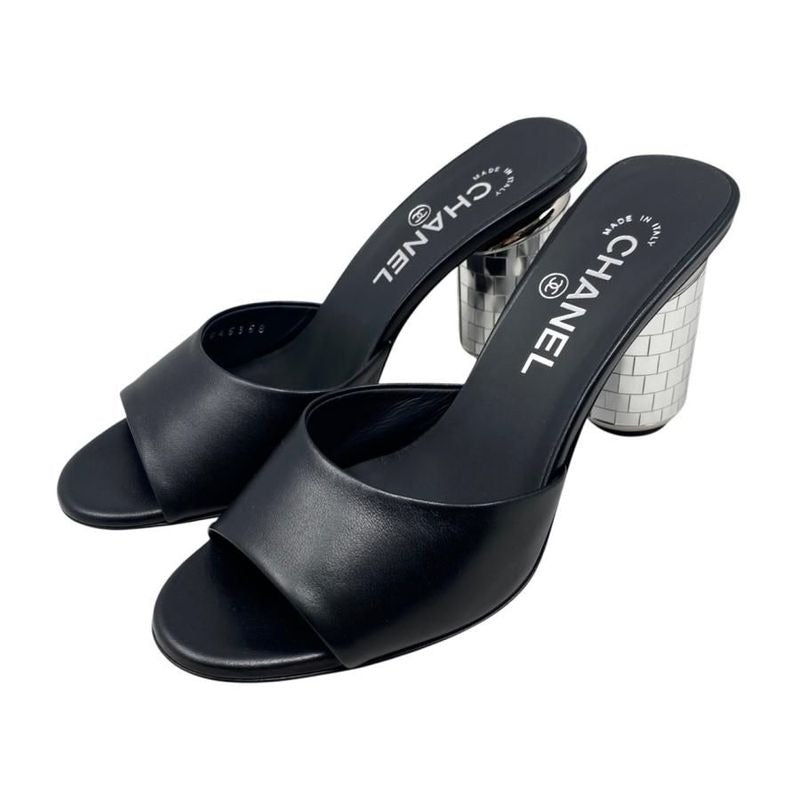 Chanel Mule Sandals Mirror Heel 94305 36 1 2 Size Coco Mark