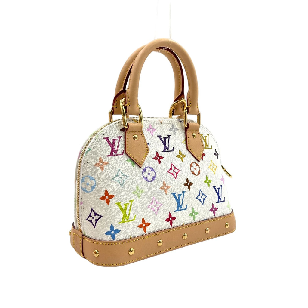 Louis Vuitton LV Takashi Murakami Alma BB 2-Way Shoulder Leather White Multicolo — view 2