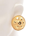 Dior Earrings Round Gold — view 4