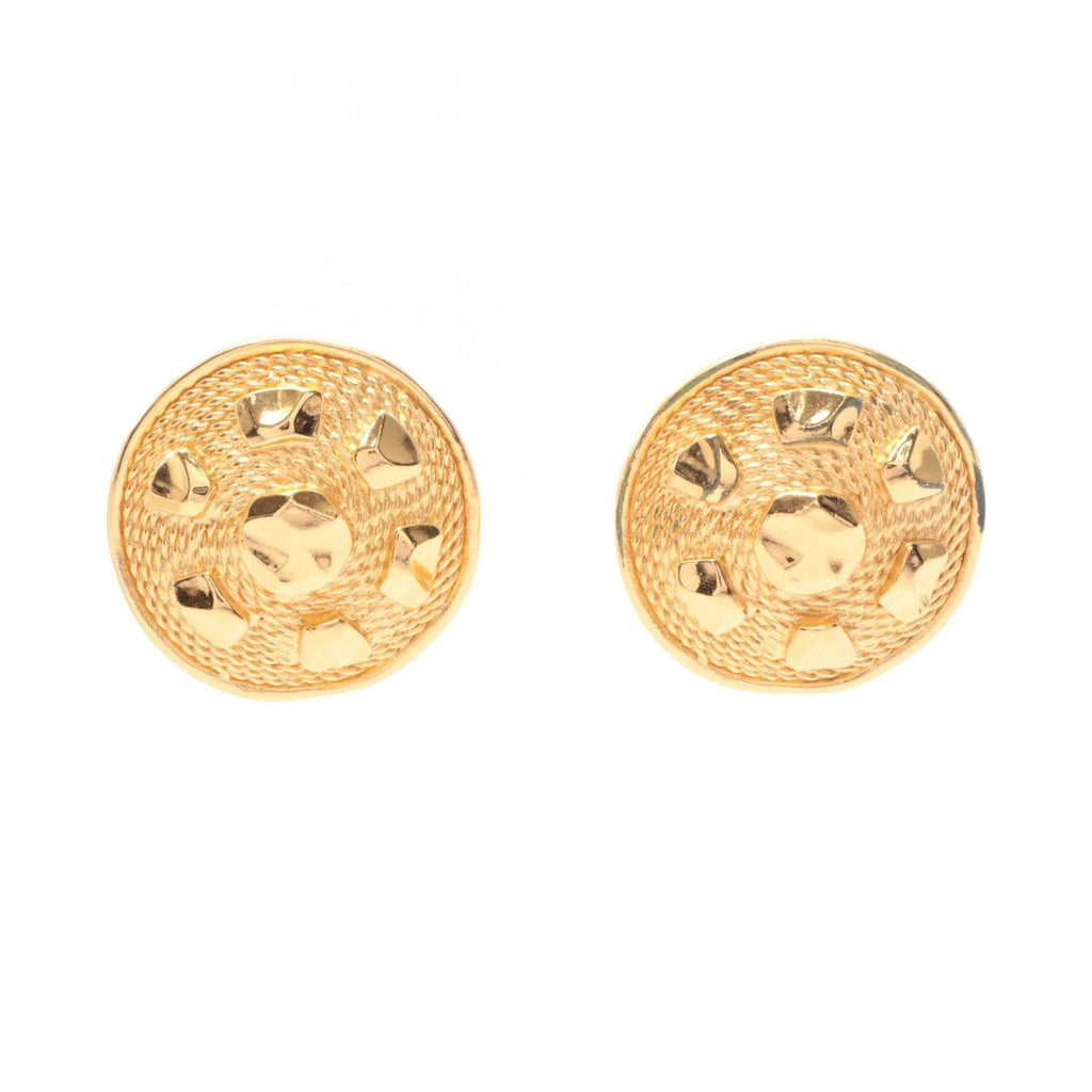 Dior Earrings Round Gold