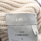 Dior Knit Cap CD Logo Embroidery Cap Beige Wool — view 4