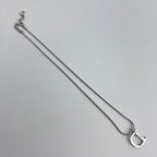 Dior Necklace Pendant Logo Silver Vintage — view 4