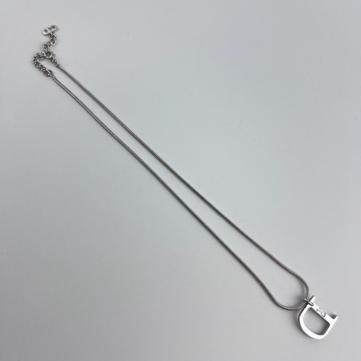 Dior Necklace Pendant Logo Silver Vintage — view 4
