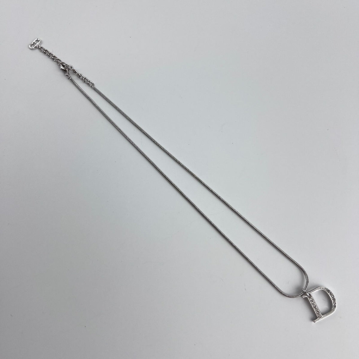 Dior Necklace Pendant Logo Silver Vintage — view 5