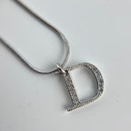 Dior Necklace Pendant Logo Silver Vintage — view 6