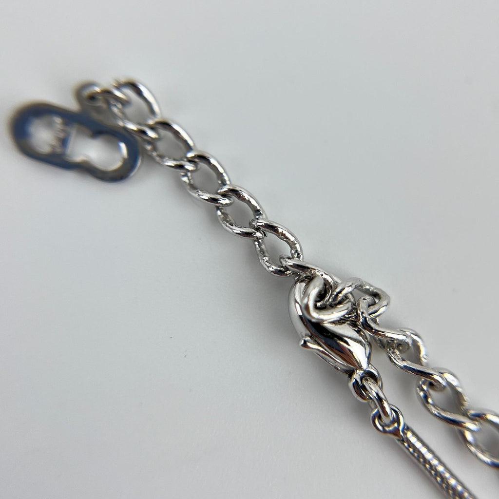 Dior Necklace Pendant Logo Silver Vintage — view 9