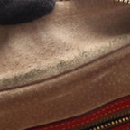 Prada Handbag 2-Way Beige Red Canvas Leather Shoulder — view 6