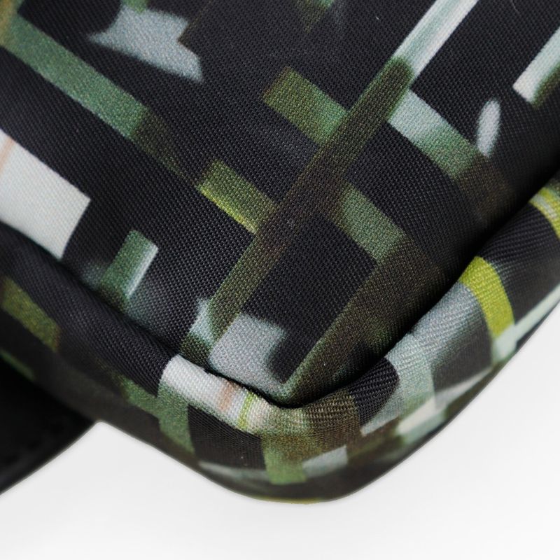 Fendi Mamma Bucket 3-Way Body Clutch Zucca Camouflage Pattern 7 Va472 Nylon Black — view 4