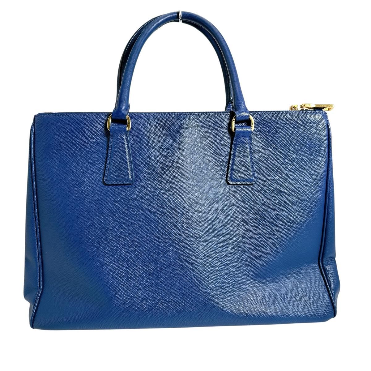 Prada 1 Ba786 Saffiano Shoulder Bag Galleria Handbag Blue — view 3