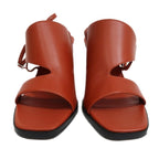 Hermes Inconnu 85 Sandals Size 38 Brown Leather Apparel — view 3