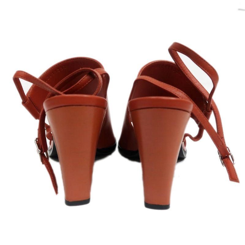 Hermes Inconnu 85 Sandals Size 38 Brown Leather Apparel — view 7