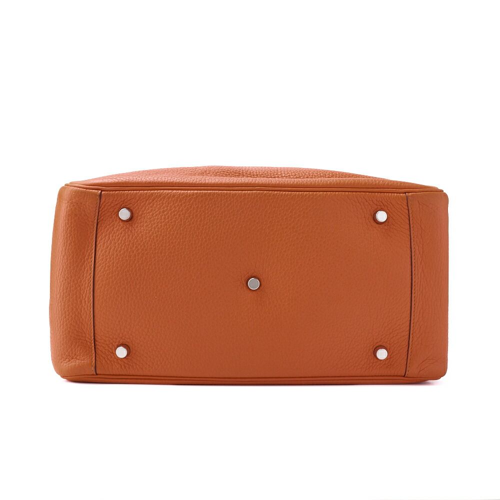 Hermes Lindy 34 Shoulder Bag Taurillon Clemence Orange Poppy — view 5