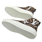 Louis Vuitton Stellar Line Sneakers Shoes Harako Leather Brown White — view 6